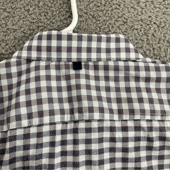 WRK The Reworked Shirt Men M Gray Gingham‎ Check Plaid Casual LS Button Down - Picture 8 of 12